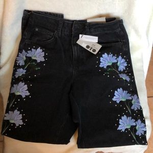 NWT Top Shop embroidered jeans